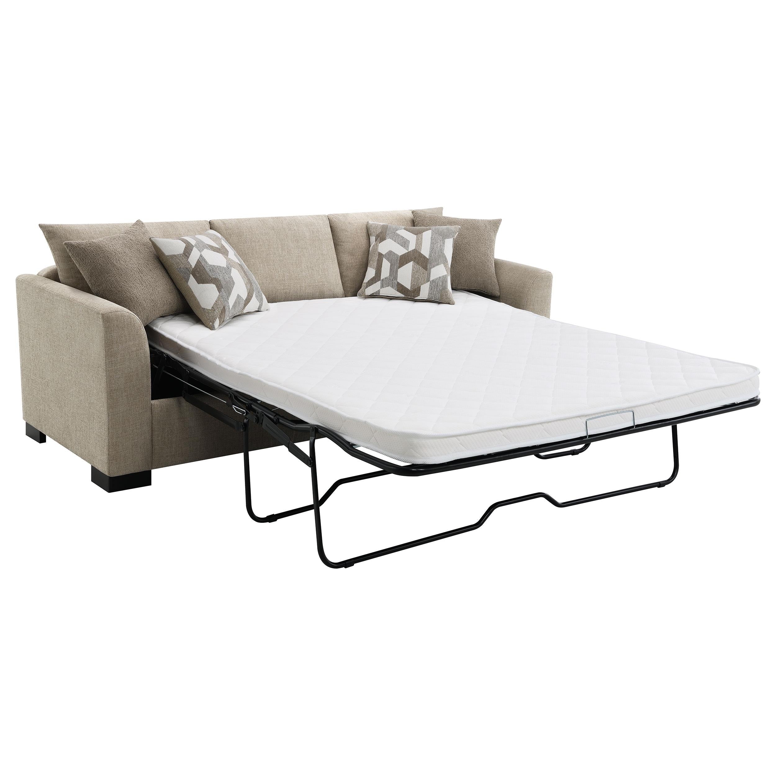 Storey Upholstered Chaise Sleeper Sofa Sectional Camel - 504778