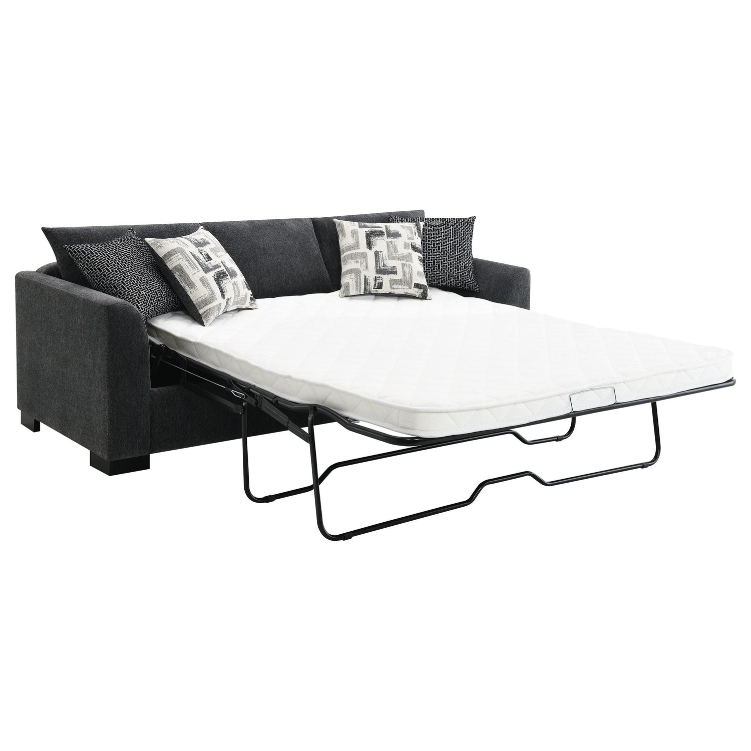 Storey Upholstered Chaise Sleeper Sofa Sectional Dark Grey - 504777