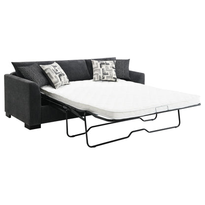 Storey Upholstered Chaise Sleeper Sofa Sectional Dark Grey - 504777