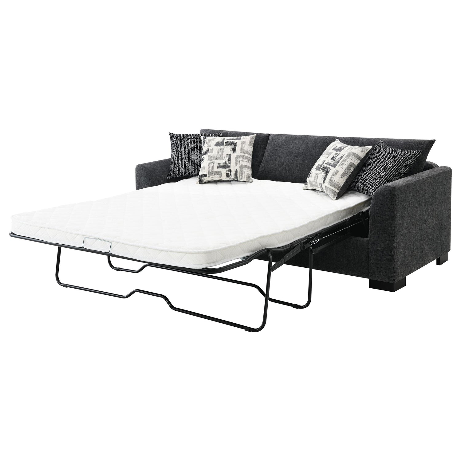 Storey Upholstered Chaise Sleeper Sofa Sectional Dark Grey - 504777