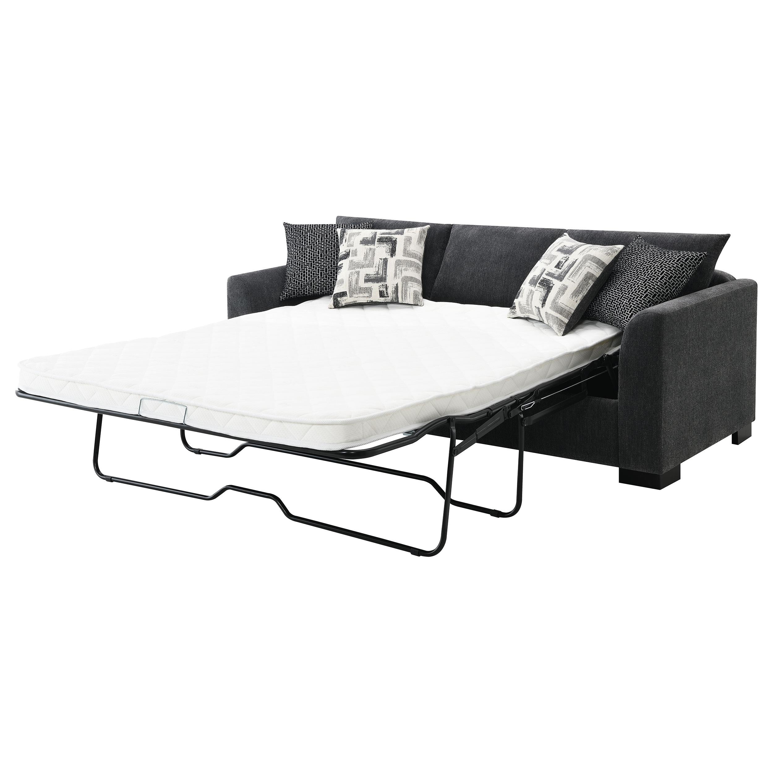 Storey Upholstered Chaise Sleeper Sofa Sectional Dark Grey - 504777
