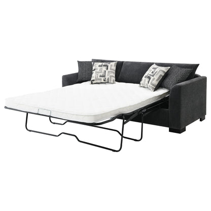 Storey Upholstered Chaise Sleeper Sofa Sectional Dark Grey - 504777