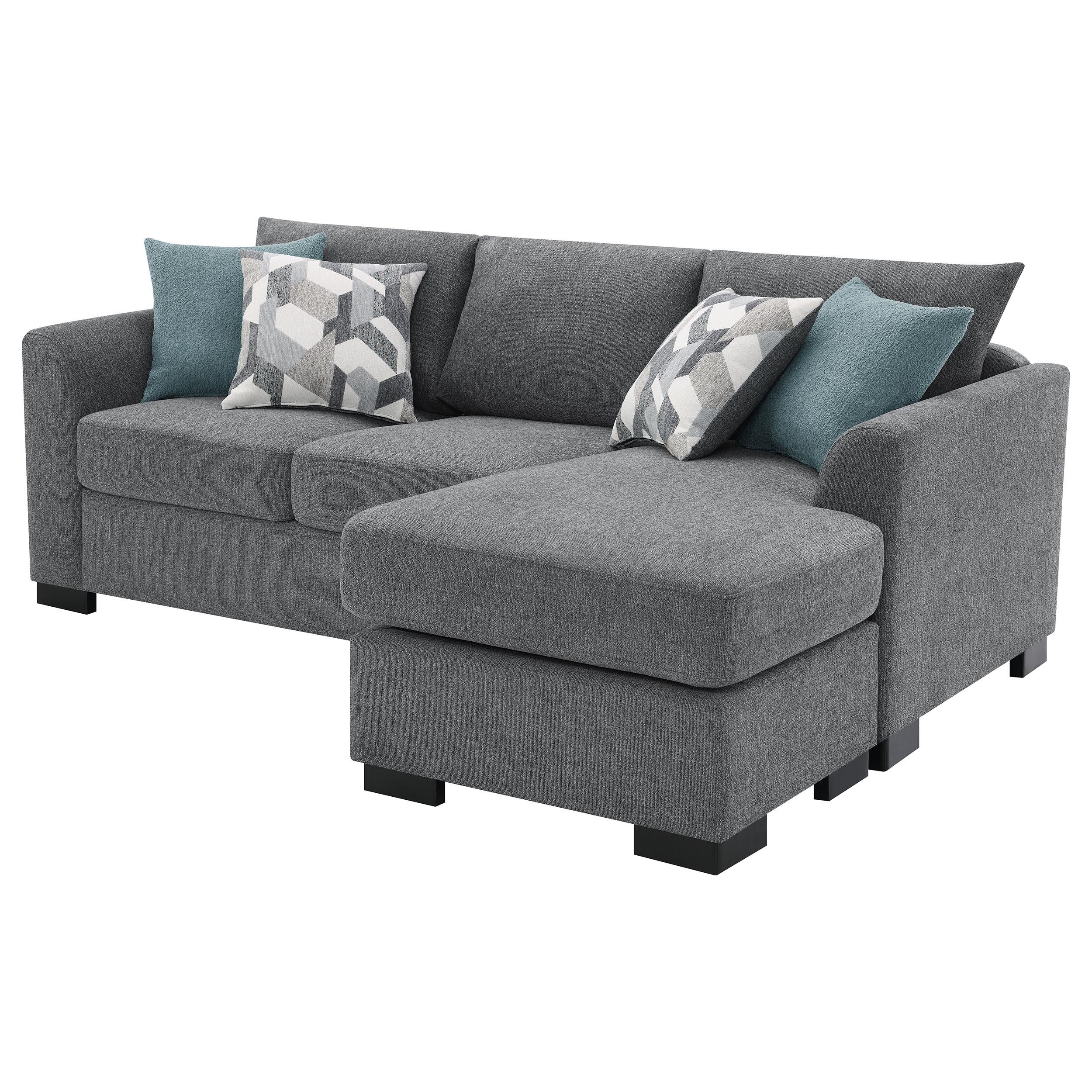 Storey Upholstered Chaise Sleeper Sofa Sectional Grey - 504779