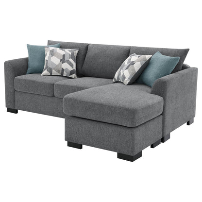 Storey Upholstered Chaise Sleeper Sofa Sectional Grey - 504779