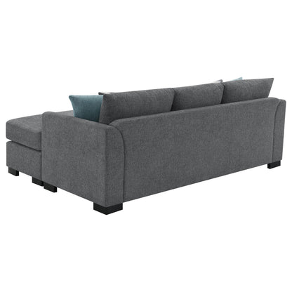 Storey Upholstered Chaise Sleeper Sofa Sectional Grey - 504779