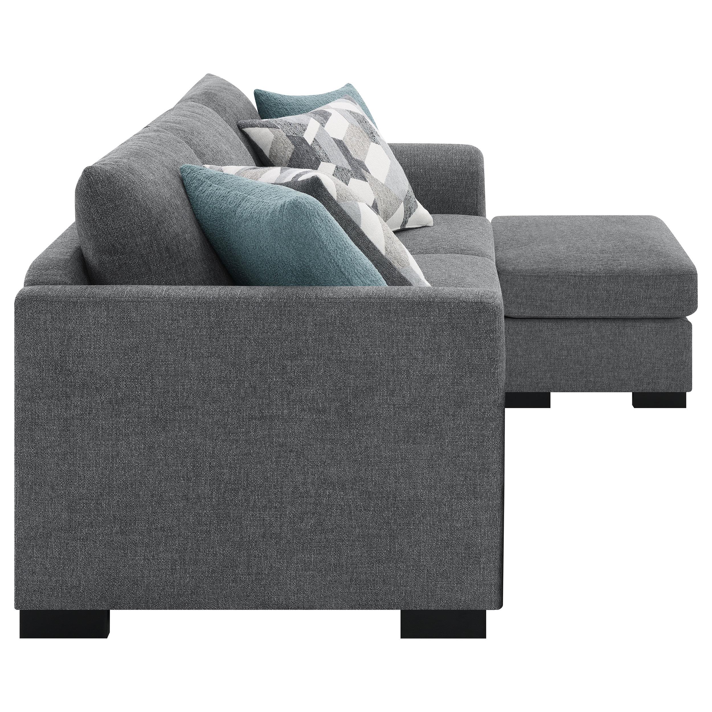 Storey Upholstered Chaise Sleeper Sofa Sectional Grey - 504779
