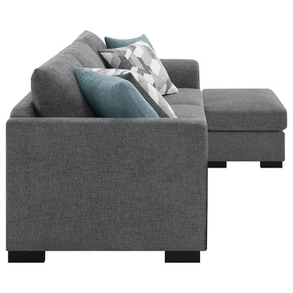 Storey Upholstered Chaise Sleeper Sofa Sectional Grey - 504779