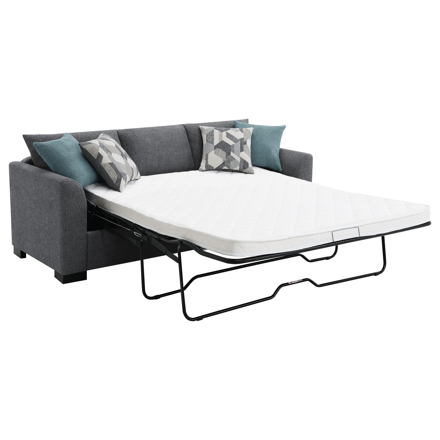 Storey Upholstered Chaise Sleeper Sofa Sectional Grey - 504779