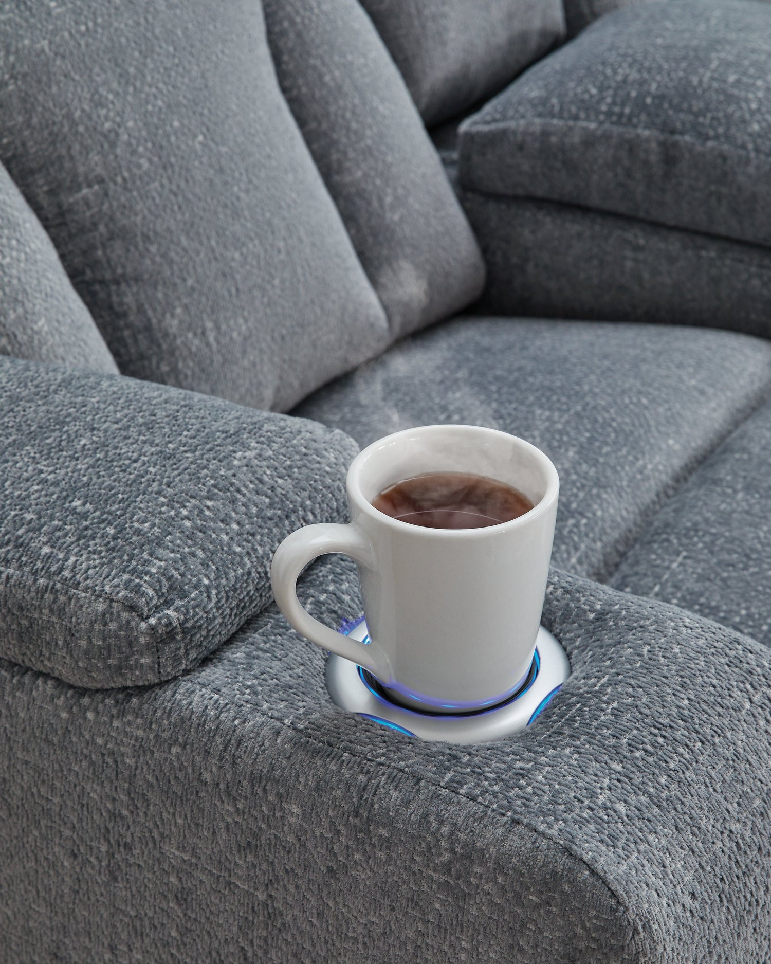 Studio Cave Sofa and Loveseat in Steel from Ashley - Luna Furniture
