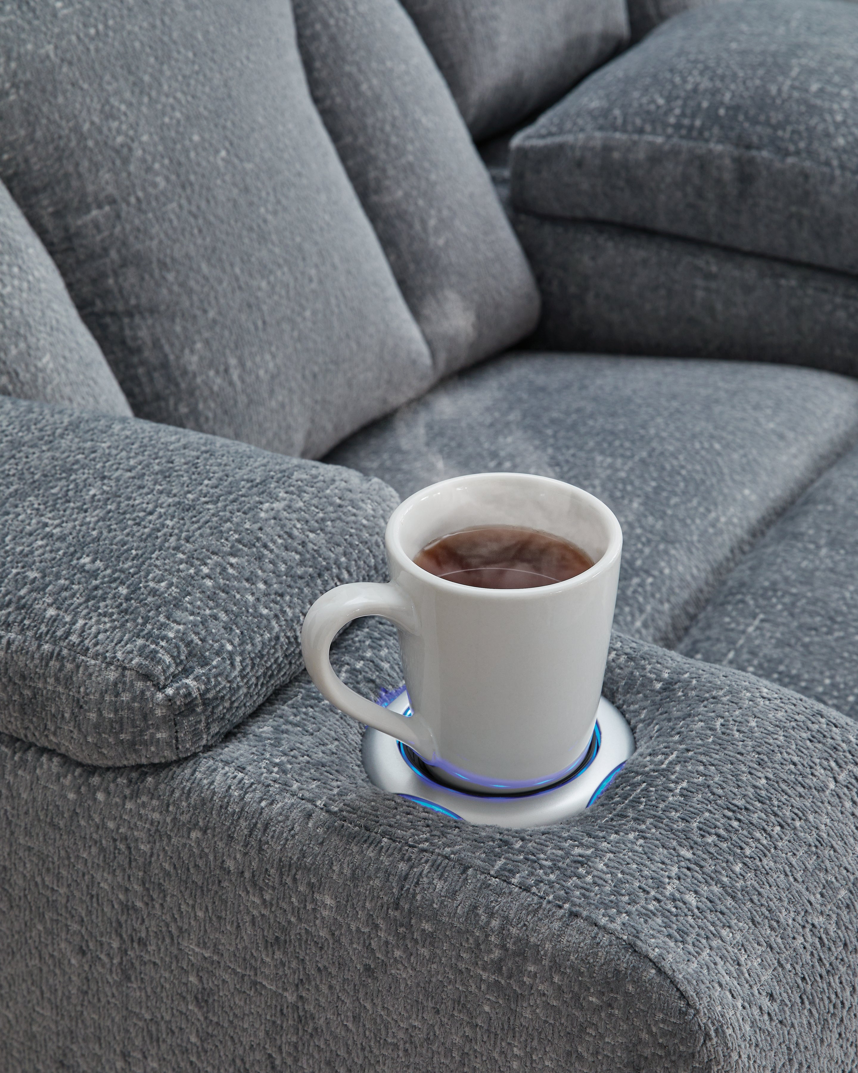 Studio Cave Sofa and Loveseat in Steel from Ashley - Luna Furniture