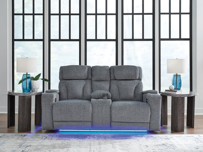 Studio Cave Steel Power Reclining Loveseat with Console - PC4980218