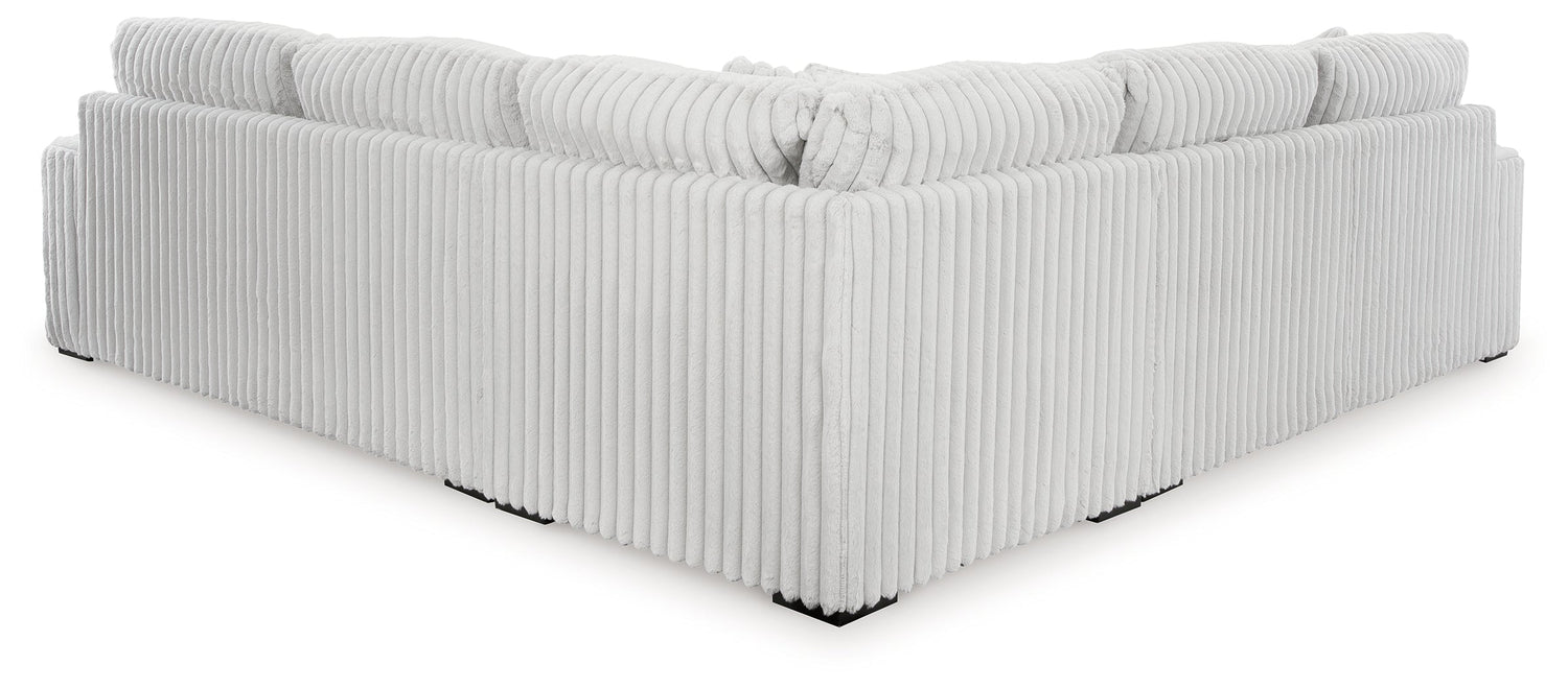 Stupendous 3-Piece Sectional with Ottoman in Alloy from Ashley - Luna Furniture