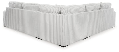 Stupendous 3-Piece Sectional with Ottoman in Alloy from Ashley - Luna Furniture