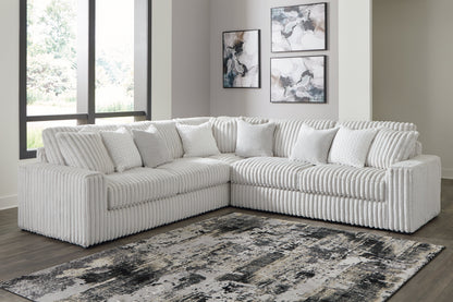 Stupendous 3-Piece Sectional with Ottoman in Alloy from Ashley - Luna Furniture