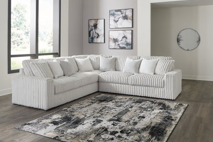 Stupendous 3-Piece Sectional with Ottoman in Alloy from Ashley - Luna Furniture