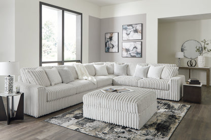 Stupendous 4-Piece Sectional with Ottoman in Alloy from Ashley - Luna Furniture