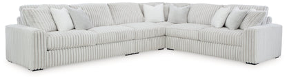 Stupendous 4-Piece Sectional with Ottoman in Alloy from Ashley - Luna Furniture