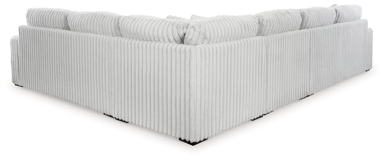 Stupendous 4-Piece Sectional with Ottoman in Alloy from Ashley - Luna Furniture