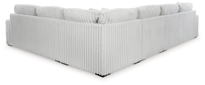 Stupendous 4-Piece Sectional with Ottoman in Alloy from Ashley - Luna Furniture