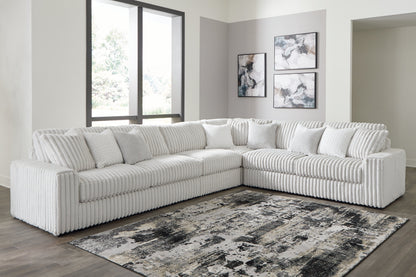 Stupendous 4-Piece Sectional with Ottoman in Alloy from Ashley - Luna Furniture