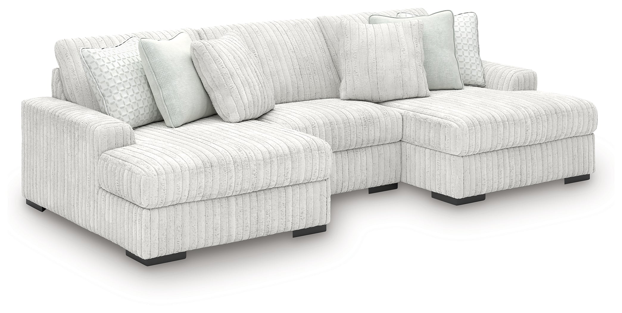 Stupendous Alloy 3-Piece Sectional with Double Chaise - 25903S4