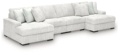 Stupendous Alloy 4-Piece Sectional with Double Chaise - 25903S5