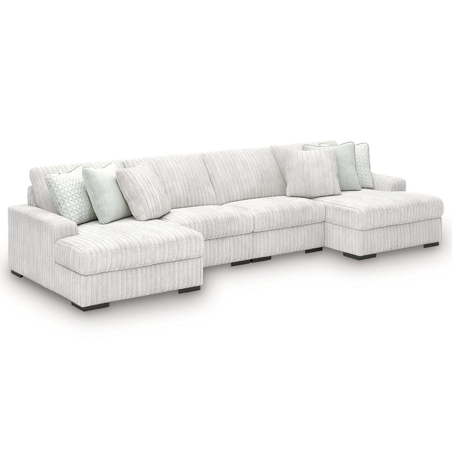 Stupendous Alloy 4-Piece Sectional with Double Chaise - 25903S5