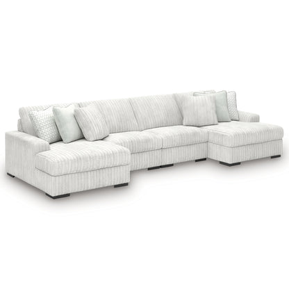 Stupendous Alloy 4-Piece Sectional with Double Chaise - 25903S5