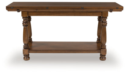 Sturlayne Brown Flip Top Sofa Table - T609-4