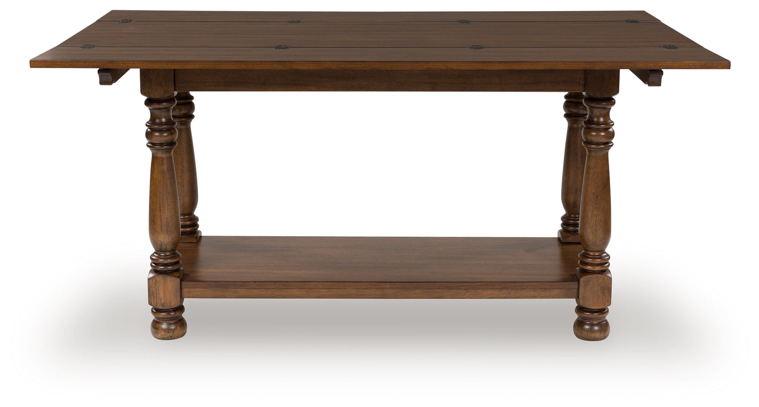 Sturlayne Brown Flip Top Sofa Table - T609-4