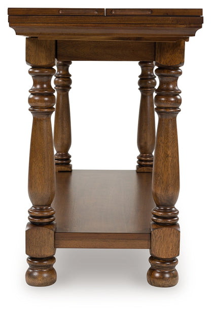 Sturlayne Brown Flip Top Sofa Table - T609-4