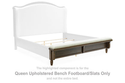 Sturlayne Brown Queen Upholstered Bench Footboard/Slats - B787-54