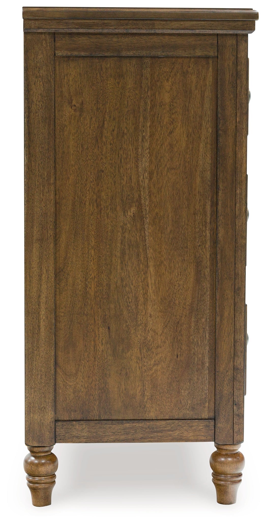 Sturlayne California King Upholstered Panel Bed with Dresser and 2 Nightstands in Brown from Ashley - Luna Furniture
