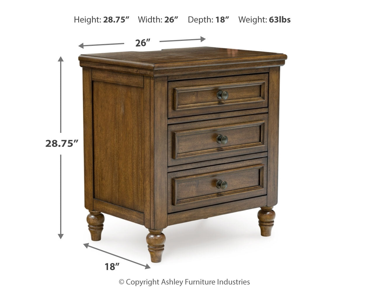 Sturlayne Queen Upholstered Panel Bed with Mirrored Dresser and Nightstand in Brown from Ashley - Luna Furniture