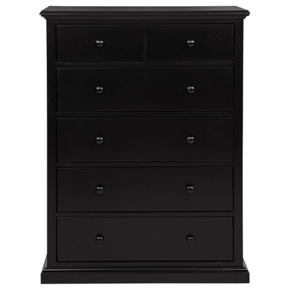 Sumerlin 6-drawer Bedroom Chest of Drawers Black - 460595BLK