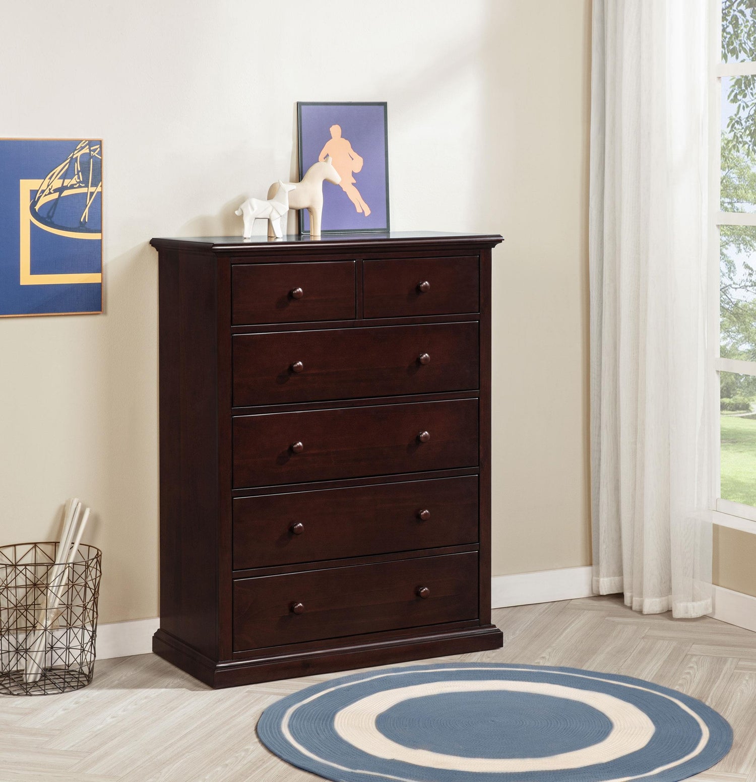 Sumerlin 6-drawer Bedroom Chest of Drawers Cappuccino - 460595CAP