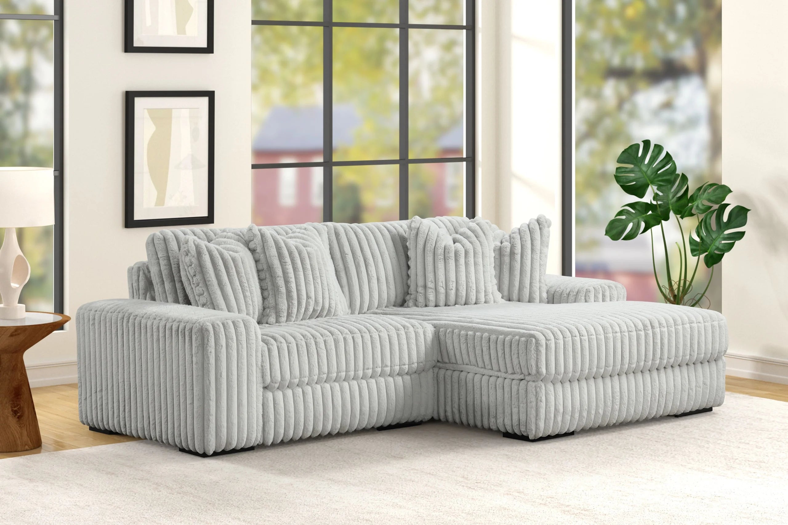 SUNDAY2 GRAY 2PC Sectional - SUNDAY2 GRAY 2PC