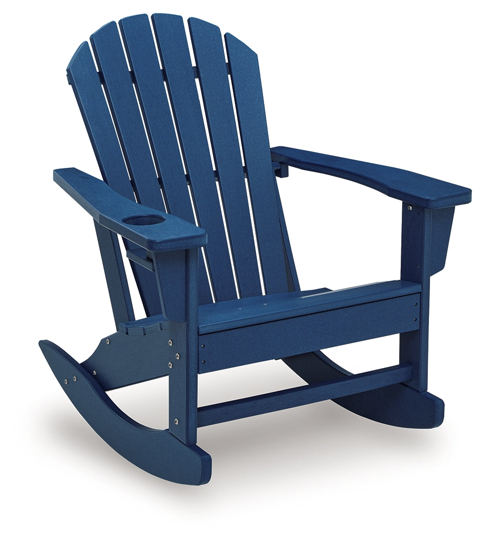 Sundown Shores Blue Outdoor Rocking Chair - PCP019-827