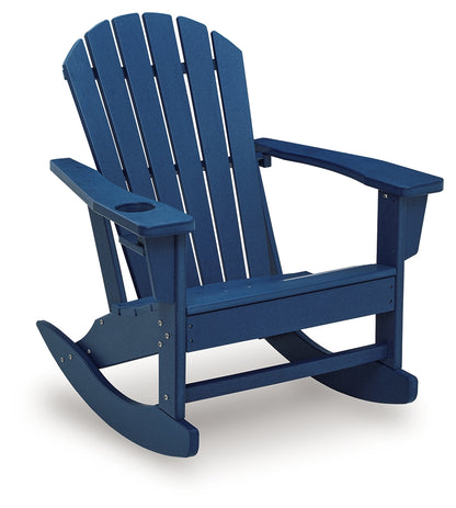 Sundown Shores Blue Outdoor Rocking Chair - PCP019-827