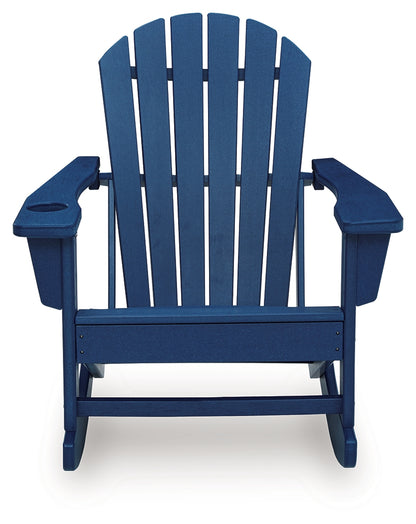Sundown Shores Blue Outdoor Rocking Chair - PCP019-827