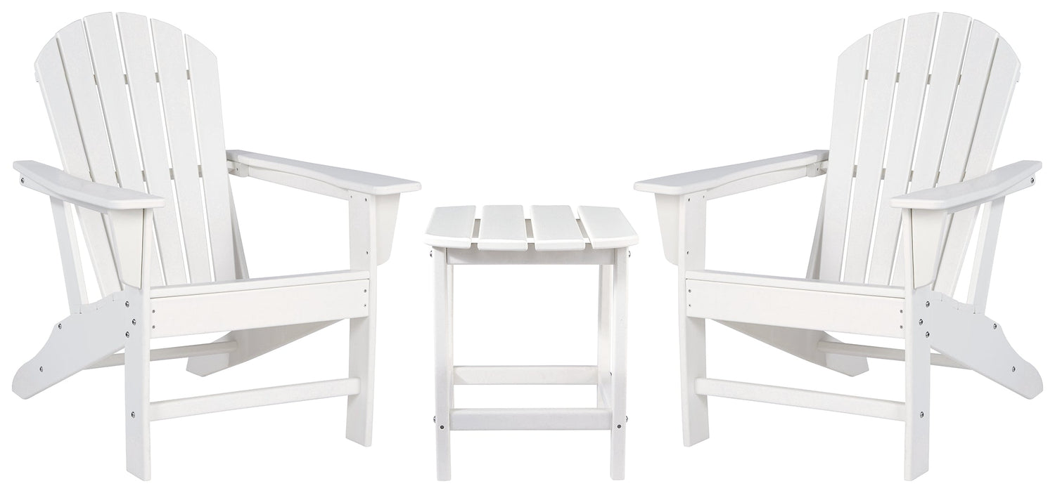 Sundown Treasure 2 Outdoor Chairs with End Table in White - PKG008188