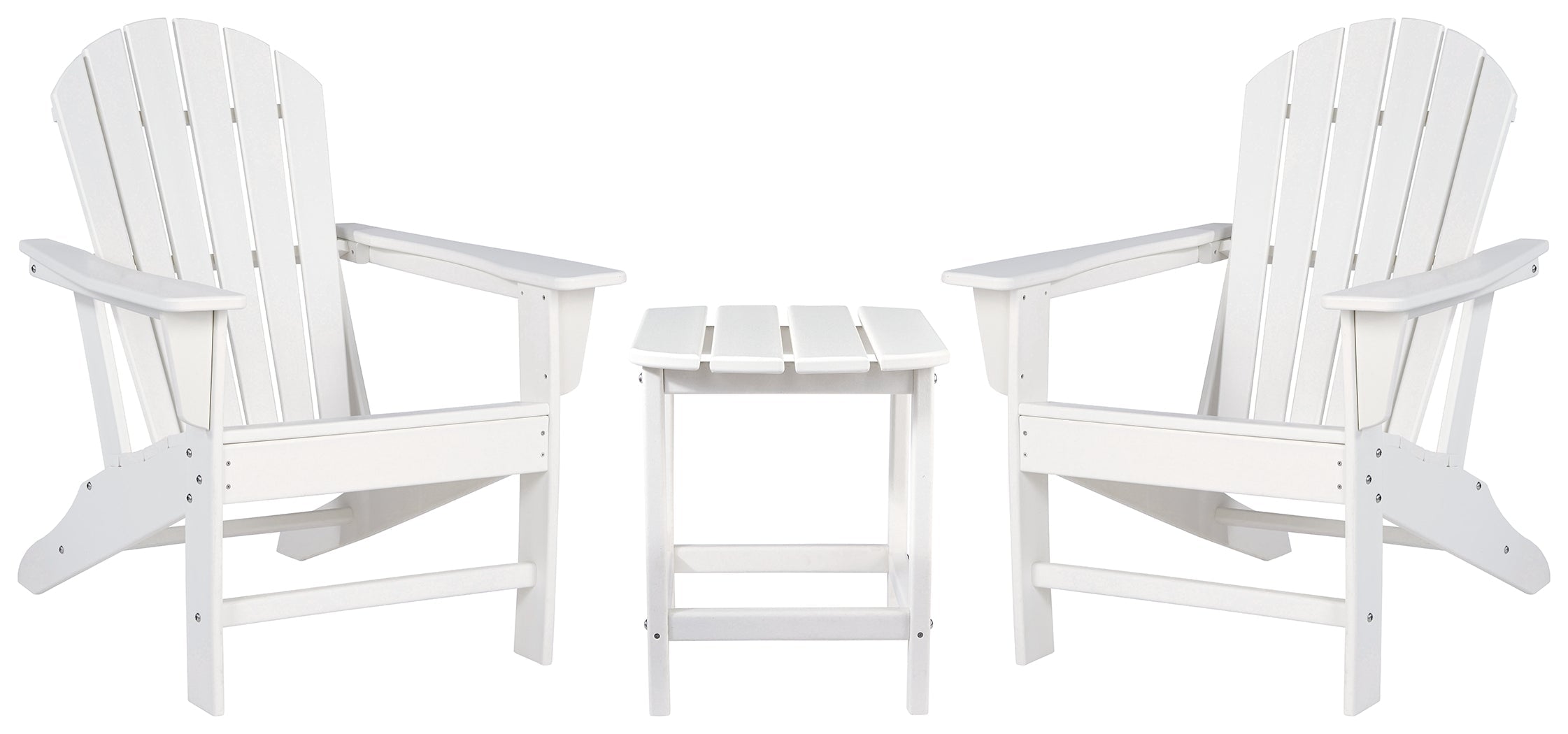 Sundown Treasure 2 Outdoor Chairs with End Table in White - PKG008188