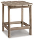 Sundown Treasure Driftwood 4 Adirondack Chairs and Outdoor End Table - P014P2