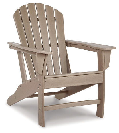 Sundown Treasure Driftwood 4 Adirondack Chairs and Outdoor End Table - P014P2