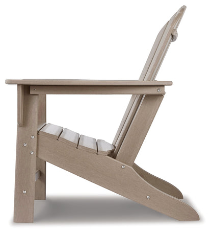 Sundown Treasure Driftwood 4 Adirondack Chairs and Outdoor End Table - P014P2