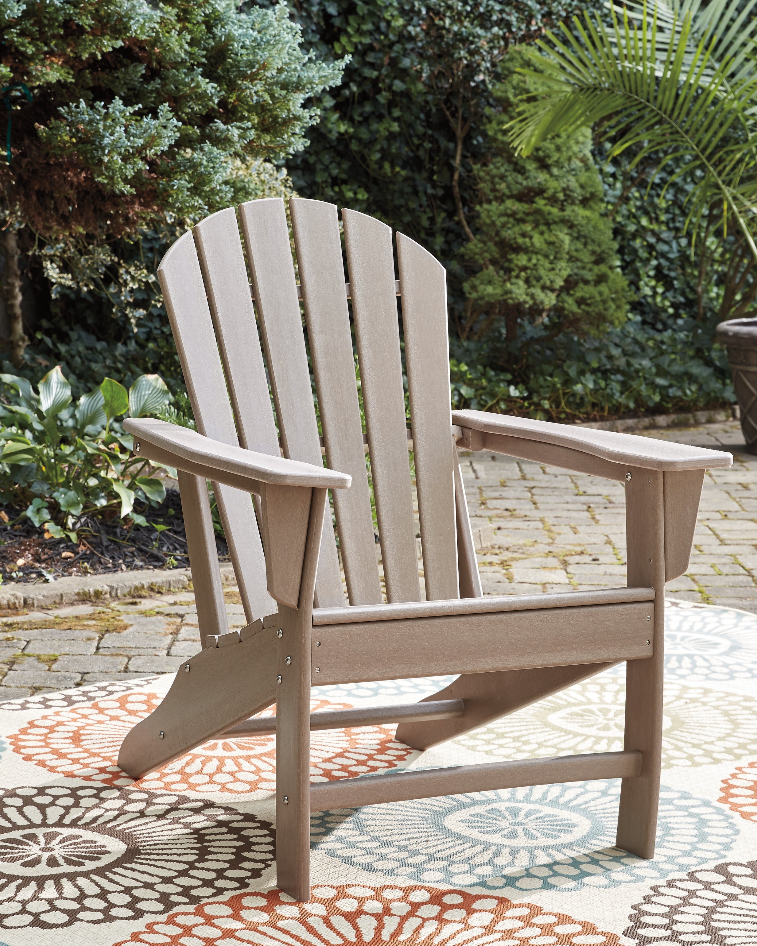 Sundown Treasure Driftwood Adirondack Chair with End Table - P014P1