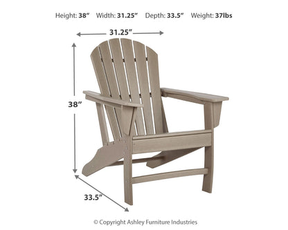 Sundown Treasure Driftwood Adirondack Chair with End Table - P014P1