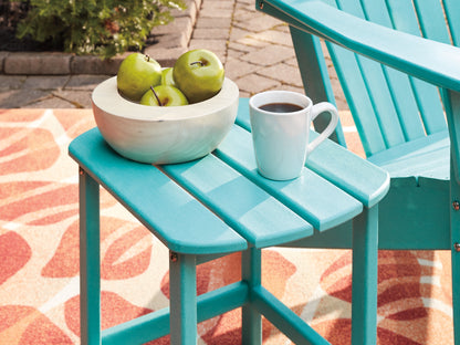 Sundown Treasure Outdoor Chair with End Table in Turquoise - PKG008189