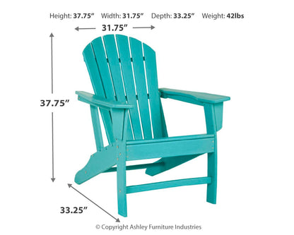 Sundown Treasure Outdoor Chair with End Table in Turquoise - PKG008189