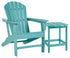 Sundown Treasure Outdoor Chair with End Table in Turquoise - PKG008189